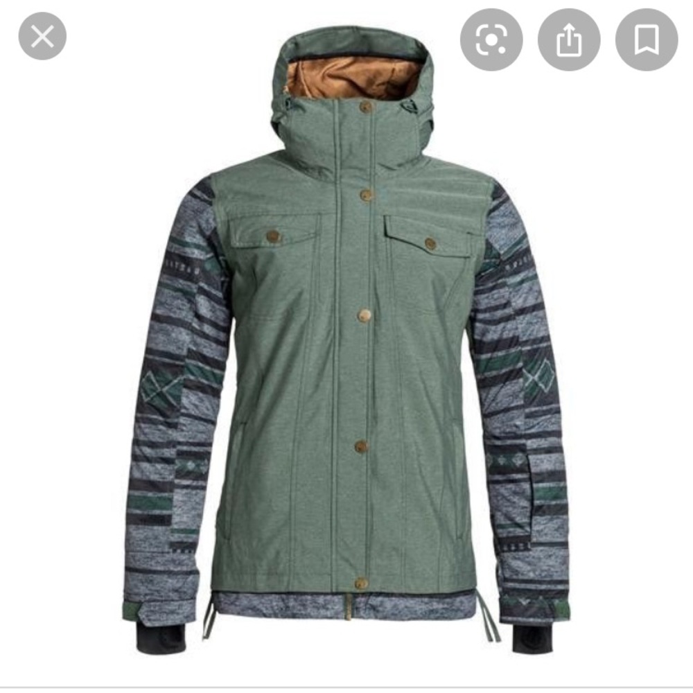 Roxy ski or snowboard jacket Aztec print